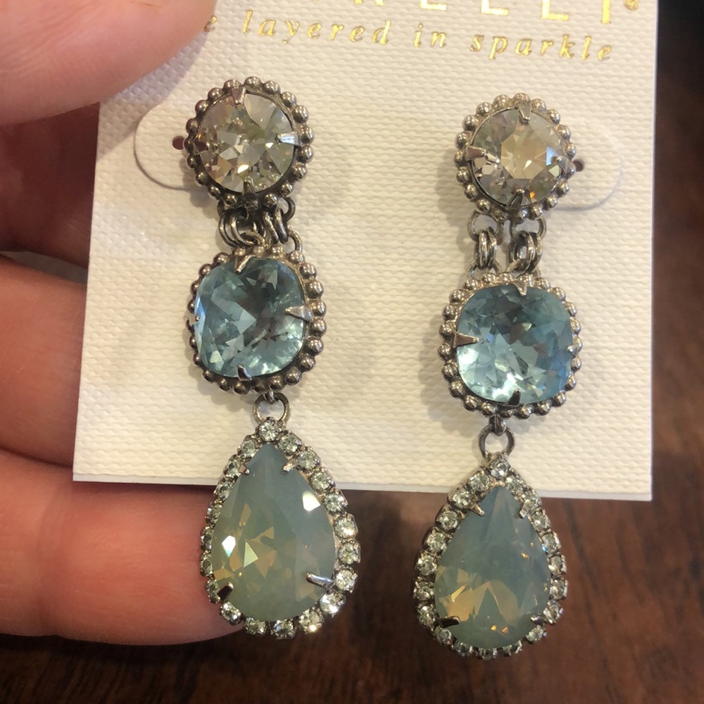 Sorrelli Three Stone "Ocean" Earring, NWT-Boutique - Picture 12 of 16